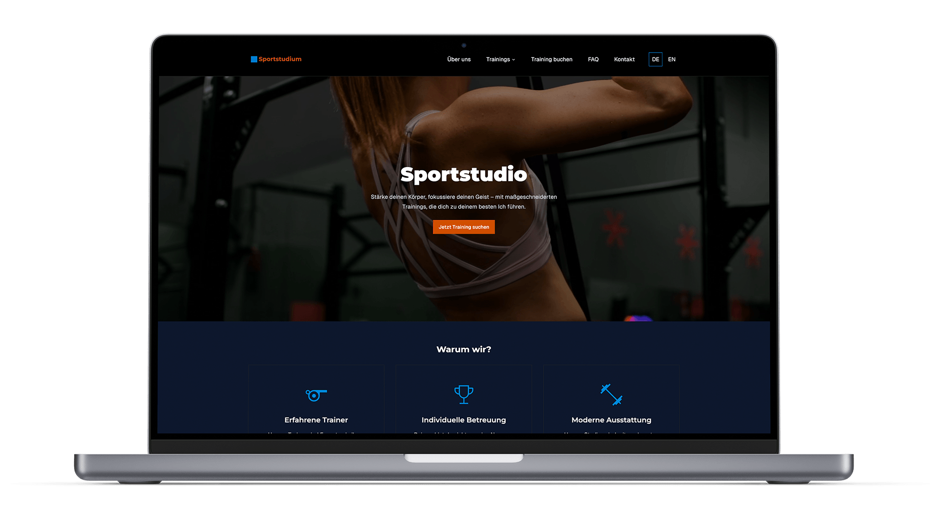 Website-Template für Sportstudio
