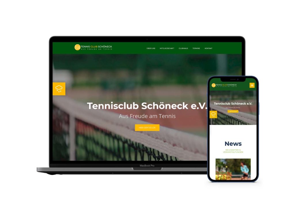Website for tennis club